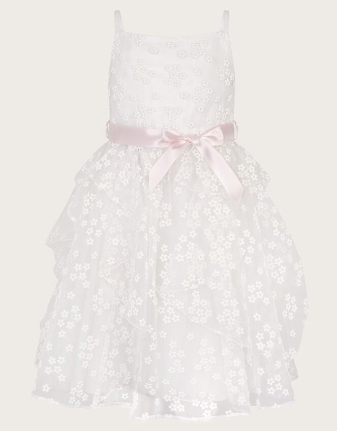Jasmine Organza Flower Dress, Ivory (IVORY), large