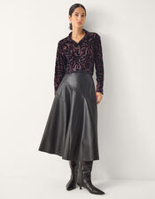 Debe Devoré Shirt, Purple (PURPLE), large