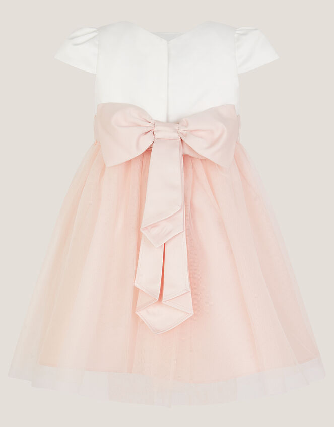 Baby Satin Bridesmaid Dress, Pink (PINK), large