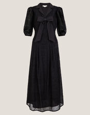 Mae Devore Midi Dress, Black (BLACK), large