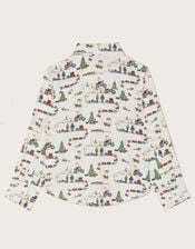 Christmas Bow Tie Shirt, Ivory (IVORY), large