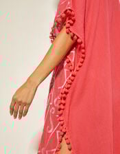 Penny Tassel Embroidered Kaftan, Pink (PINK), large