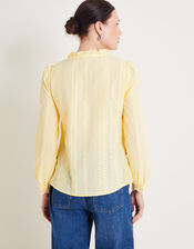 Cora Embroidered Shirt, Yellow (YELLOW), large