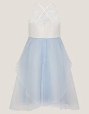 Peony Plain Organza Party Dress, Blue (PALE BLUE), large