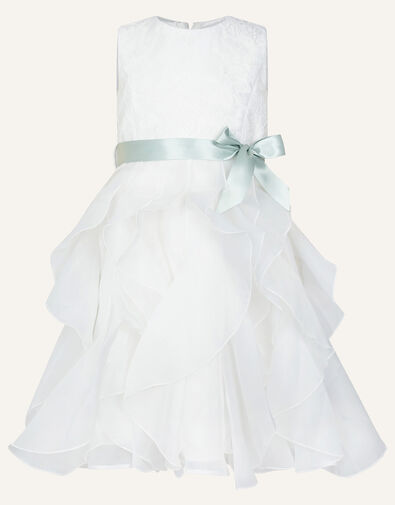 Lace Ruffle Dress, Ivory (IVORY), large