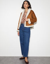 Arielle Leopard Print Shirt , Brown (BROWN), large