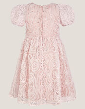 Constance Appliqué Rose Party Dress, Pink (PINK), large
