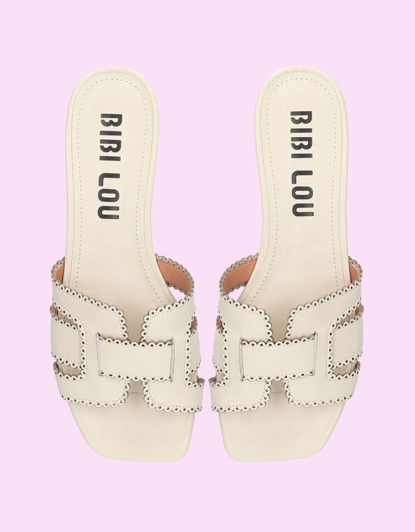 Bibi Lou Holly Leather Sandals, White (OFF WHITE), large