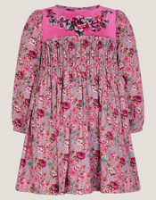 Baby Floral Long Sleeve Dress, Pink (PINK), large