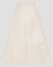 Rosie Embroidered Floral Wedding Skirt, Ivory (IVORY), large