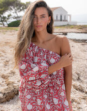 Pitusa One Shoulder Block Print Maxi Dress, , large