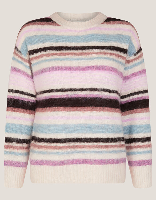 Sylvie Stripe Jumper, Ivory (IVORY), large