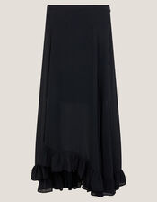 Elsie Frill Maxi Skirt, Black (BLACK), large