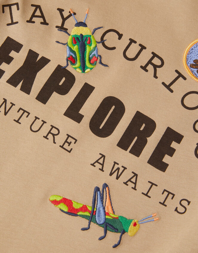 Explore Graphic Long Sleeve T-Shirt, Camel (BEIGE), large