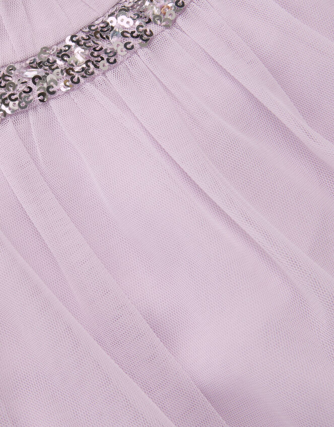 Nessa Sparkle Collar Waterfall Dress, Purple (LILAC), large