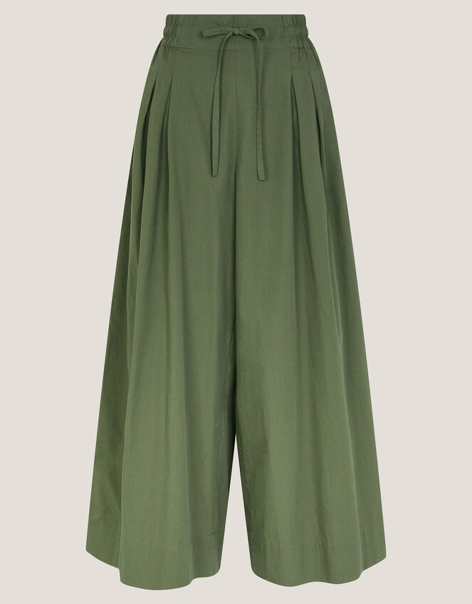 Rachel Wide Leg Trousers, Green (KHAKI), large