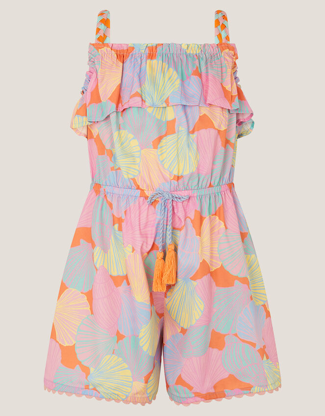 Shell Print Strappy Playsuit, Multi (MULTI), large