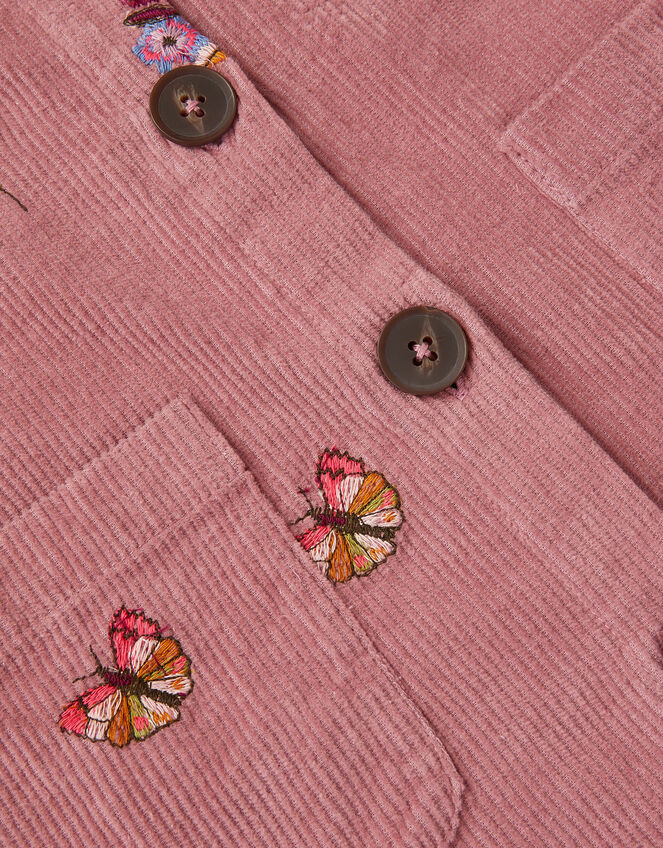 Embroidered Corduroy Pinafore Dress, Pink (PINK), large