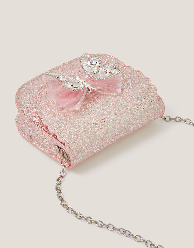 Sparkle Butterfly Crossbody Bag, , large