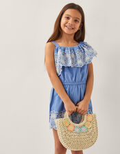 Floral Basket Bag, , large