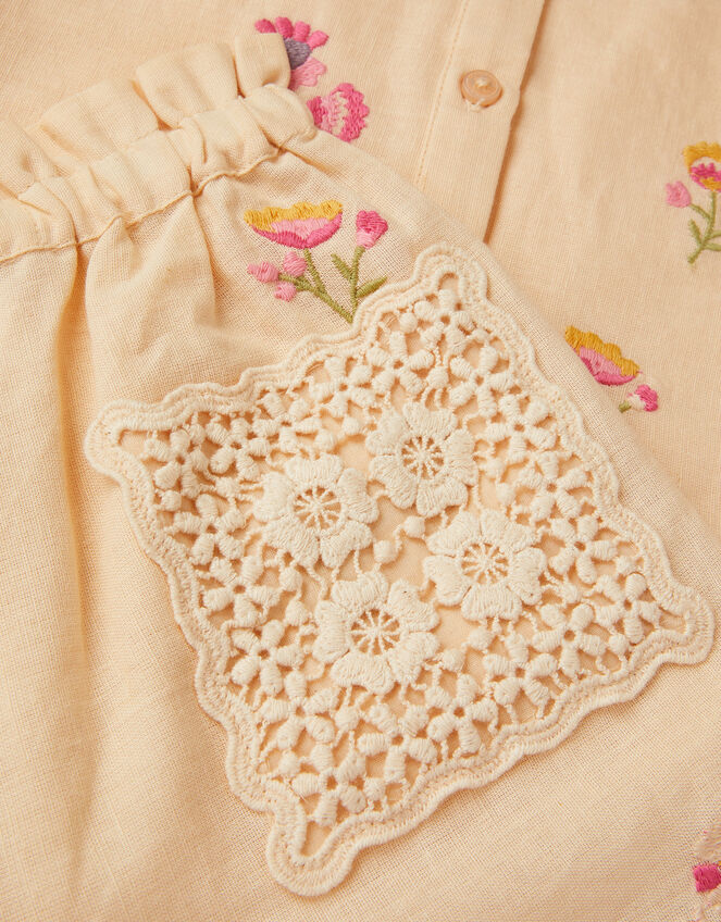 Cassia Floral Embroidered Top & Trousers Set, Cream (CREAM), large