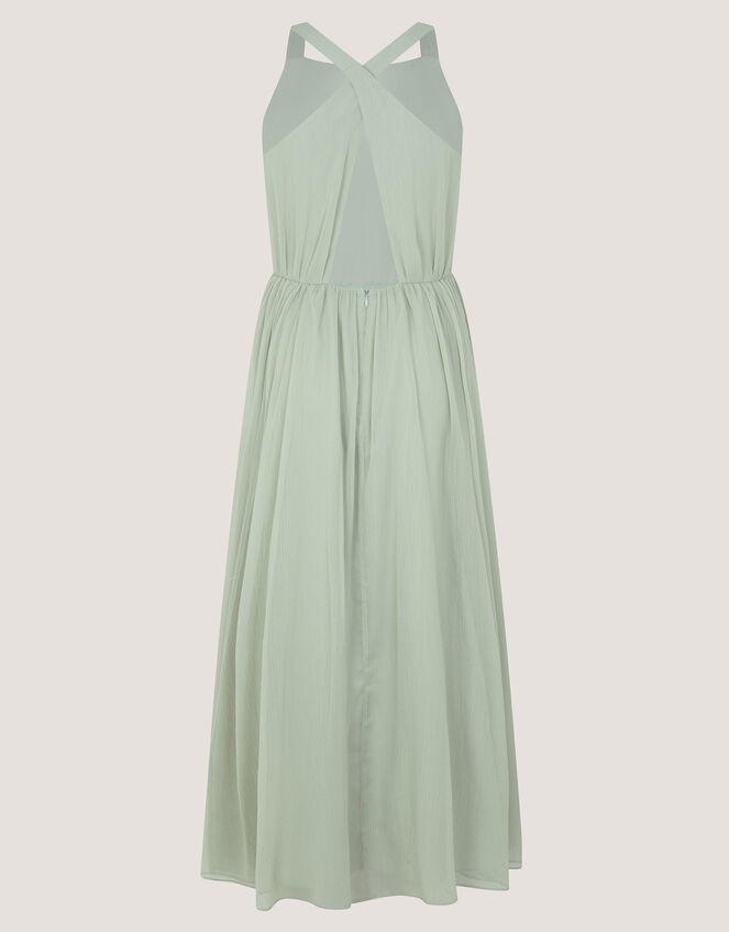Ellay Cross Back Chiffon Prom Dress, Green (SAGE), large