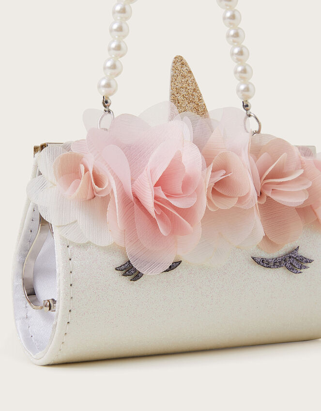 Mini Unicorn Pearl Strap Bag, , large