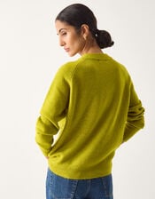 Samara Sequin Collar Jumper, Green (OLIVE), large