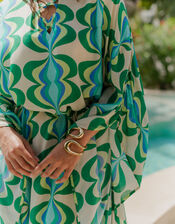 Sundress Lavande Printed Maxi Kaftan, Green (GREEN), large