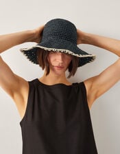 Cora Woven Bucket Hat, , large