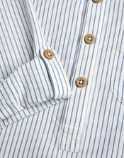 Stripe Cotton Shirt, Ivory (IVORY), large