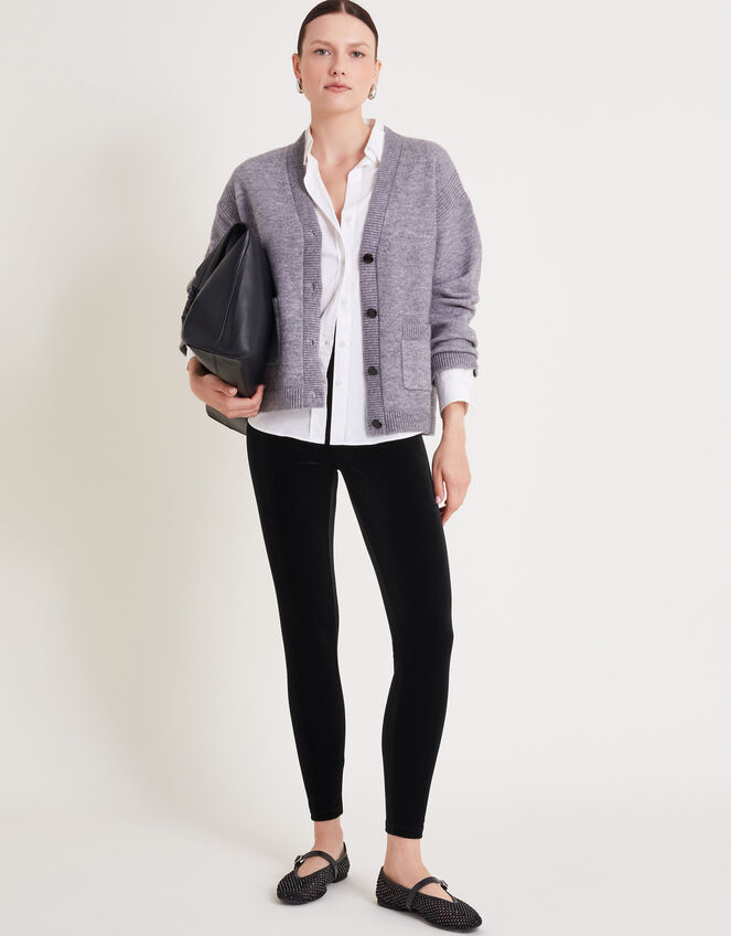 Vixie Velvet Leggings, Black (BLACK), large