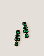 Gemstone Drop Earrings, Green (EMERALD), large