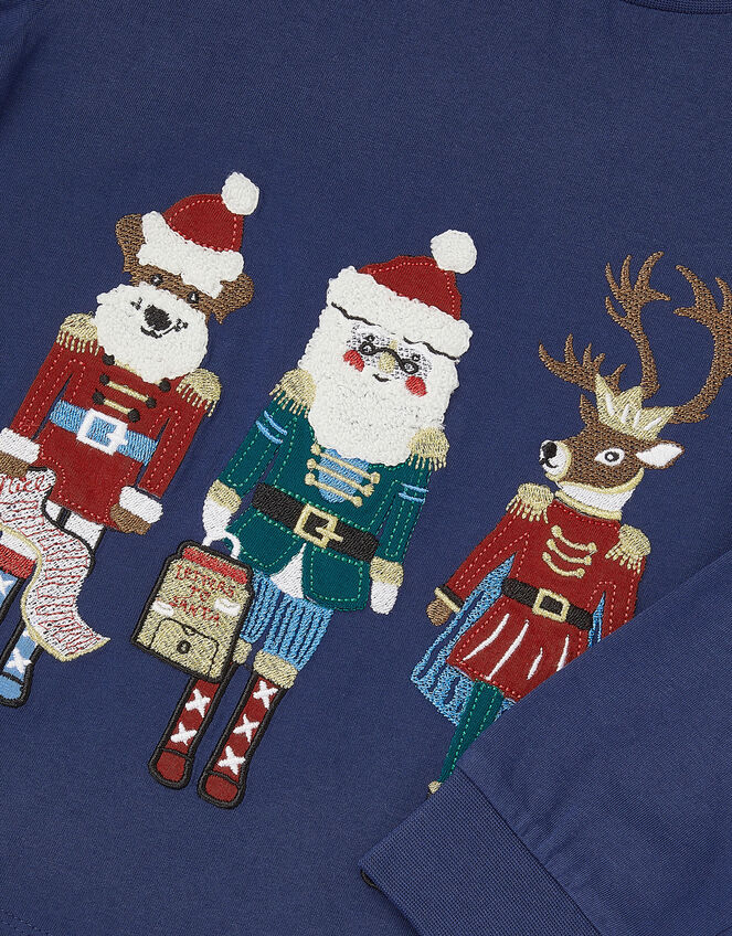 Nutcracker Jersey Long Pyjama Set, Blue (BLUE), large