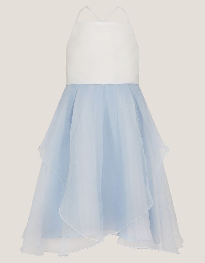Peony Plain Organza Party Dress, Blue (PALE BLUE), large