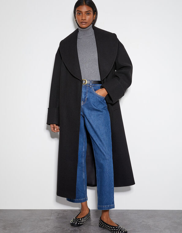 Carrie Shawl Coat, Black (BLACK), large