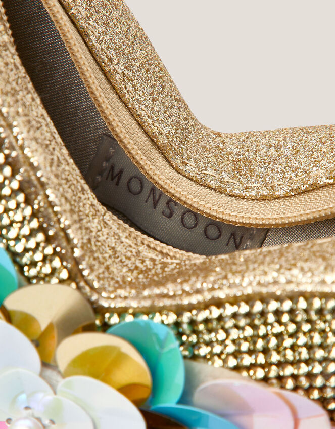 Sequin Embellished Butterfly Bag, , large