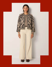 Maison Hotel Balani Ornate Print Jacket, Black (BLACK), large