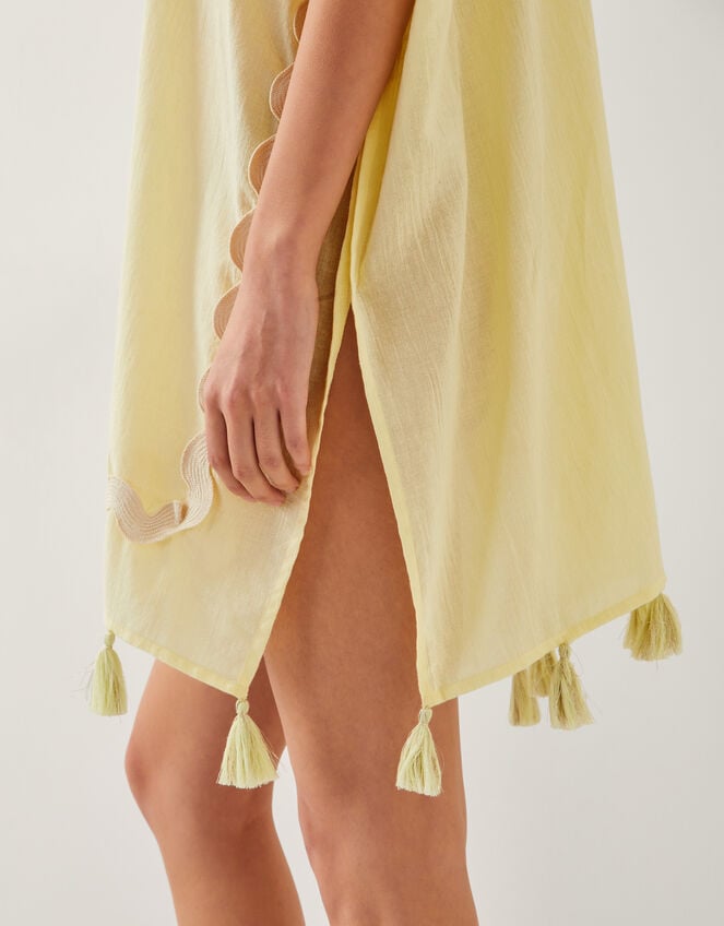 Suzie Tassel Kaftan Cover Up, Yellow (YELLOW), large