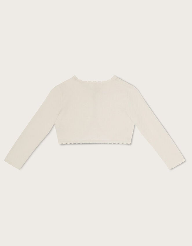 Baby 3D Petals Cardigan, Ivory (IVORY), large