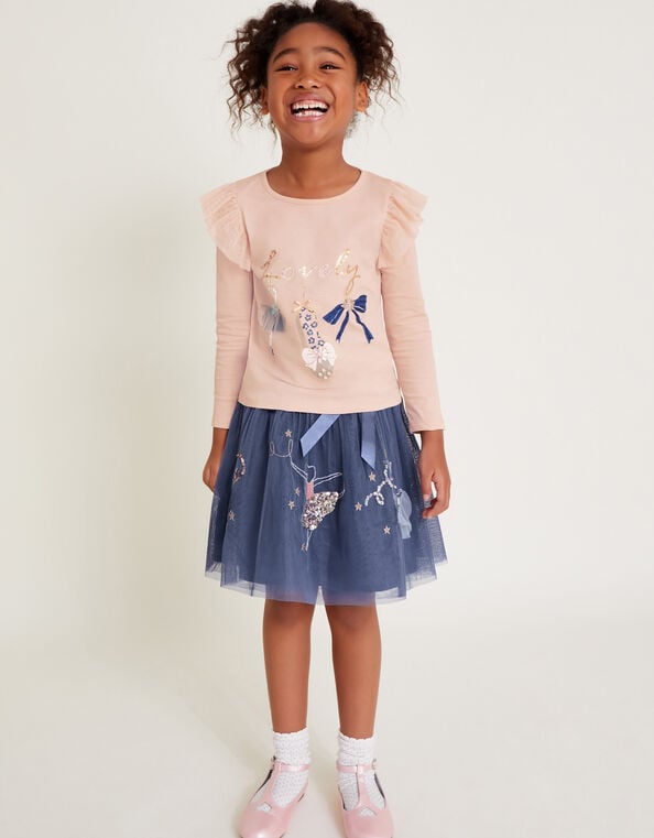 Long Sleeve Lovely Sequin Top, Pink (PINK), large