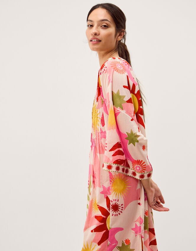 Anissa Sun Print Midi Kaftan, Ivory (IVORY), large