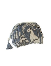 One Hundred Stars Sphinx Velvet Pouch, Grey (GREY), large