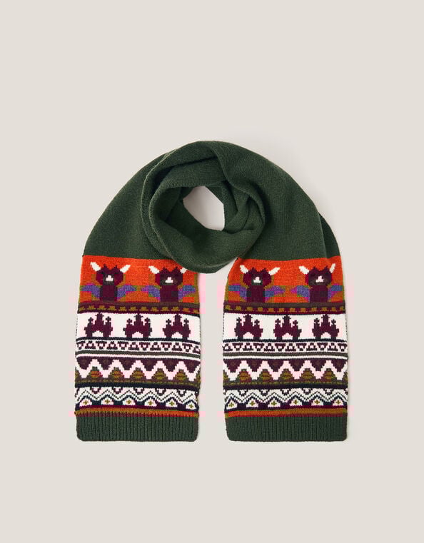Dragon Intarsia Scarf, , large