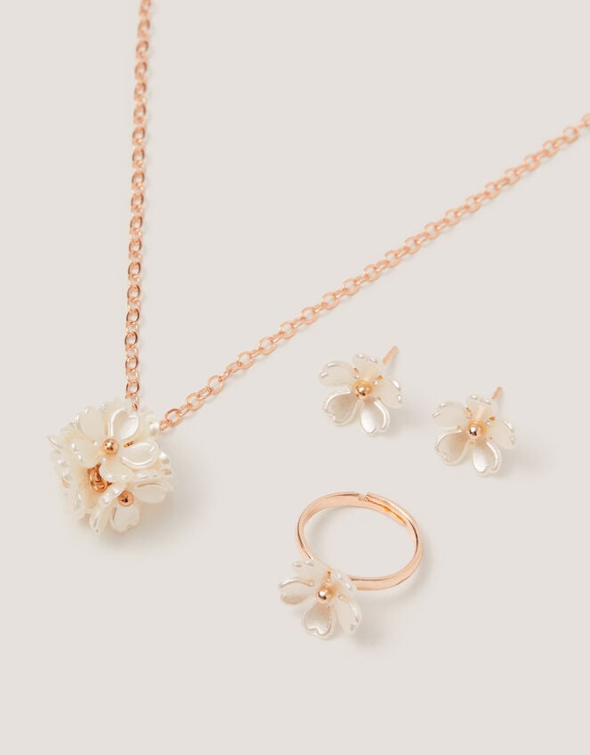 Cluster Flower Jewellery Set, , large