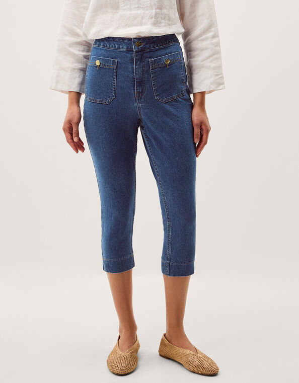 Cassie Capri Jeans, Blue (MID AUTHENTIC BLUE), large