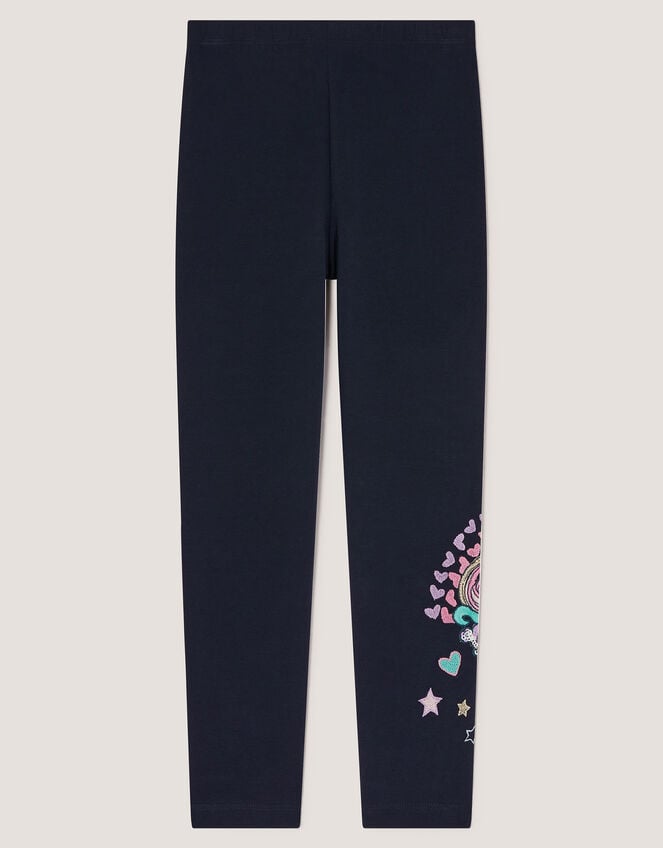 Monsoon x My Little Pony Embroidered Leggings, Blue (NAVY), large