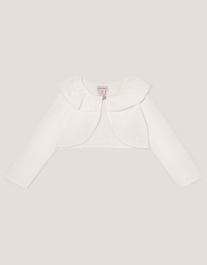 Baby Oversized Collar Cardigan, Ivory (IVORY), large