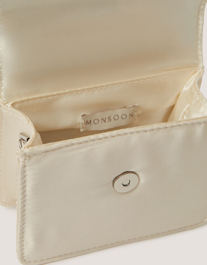 Pearl Embellished Bow Bag, , large