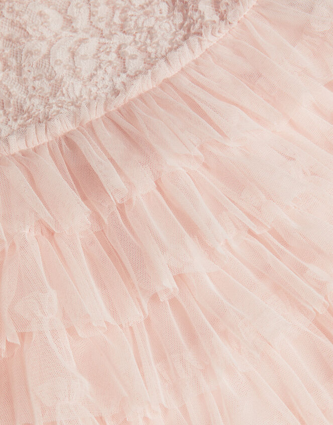 Taylor Sequin Lace Tiered Party Dress, Pink (PINK), large